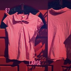 Pink polo shirt